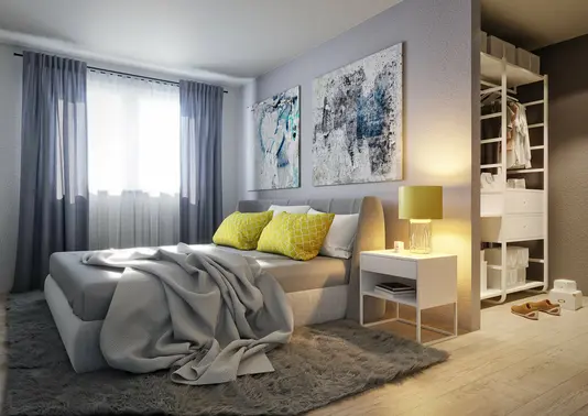 Aura-136-Schlafzimmer-1 Modernes offenes Schlafzimmer