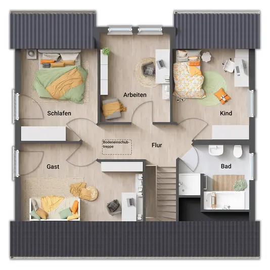 Grundriss-Einfamilienhaus-Flair-134-Dachgeschoss